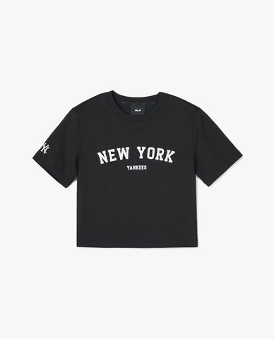  MLB - Women's Varsity Slim Short-Sleeve Crewneck Croptop 