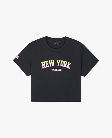  MLB - Women's Round-Neck Short-Sleeve Croptop Varsity 