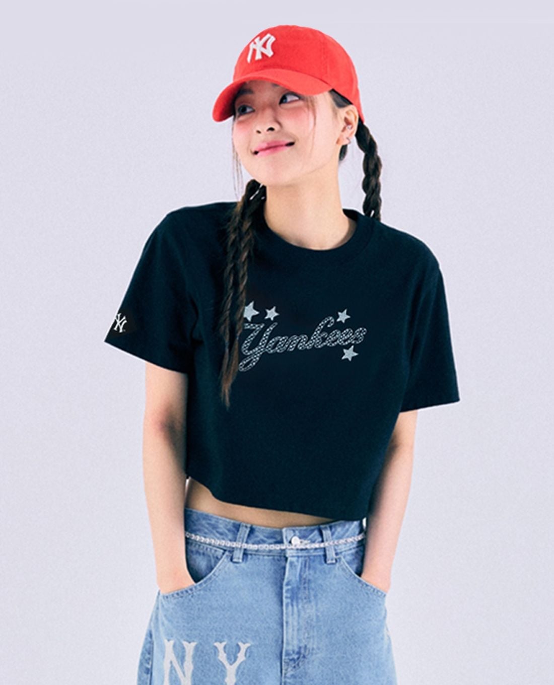 MLB - Women's Croptop Round Neck Short Sleeve Youthful