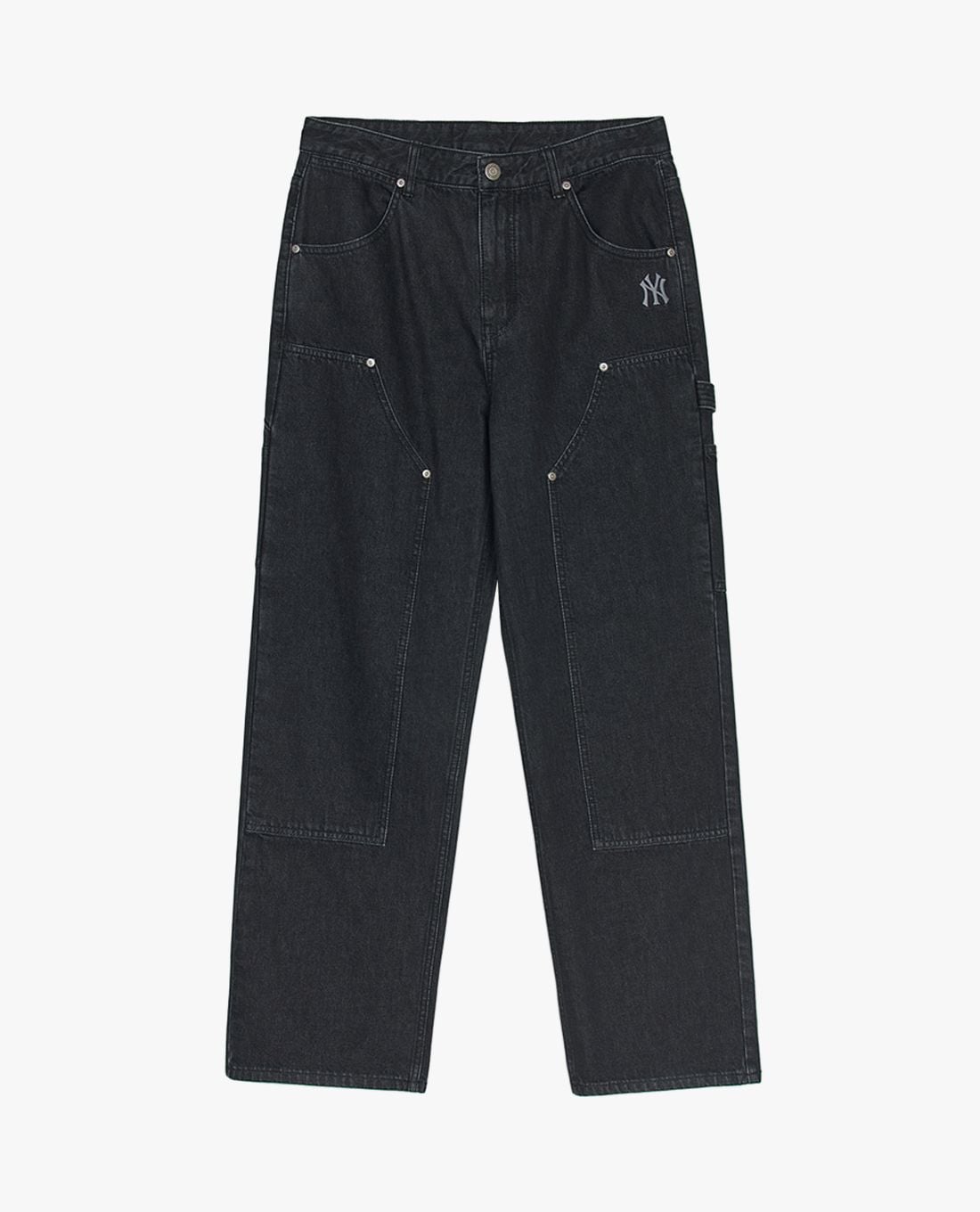 MLB - Men's Basic Small Logo Wide-Leg Jeans