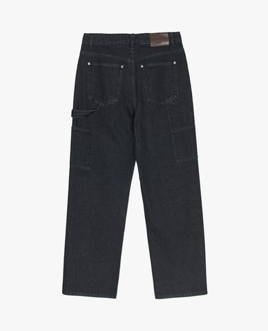  MLB - Men's Basic Small Logo Wide-Leg Jeans 