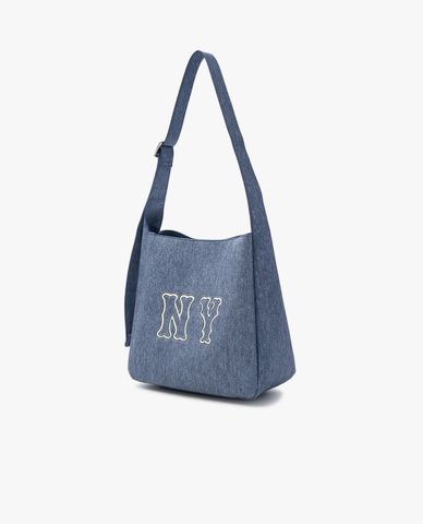  MLB - Women's Rectangular Denim Coopers Logo Shoulder Bag 
