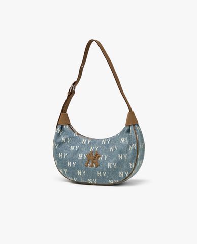  MLB - Women's Classic Monogram Vintage Denim Shoulder Bag 