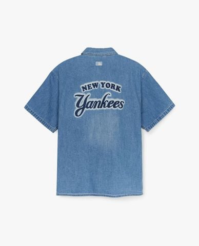  MLB - Unisex Varsity Logo Denim Shirt 
