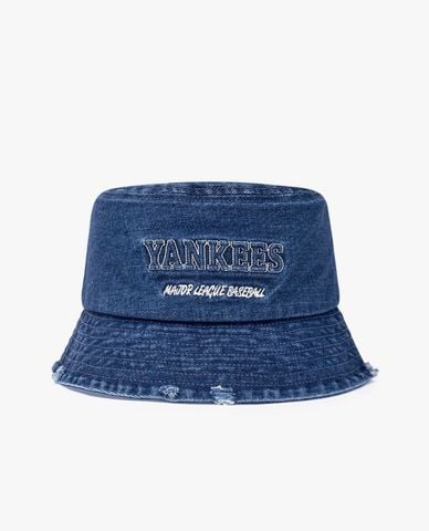  MLB - Unisex Denim Embossed Bucket Hat 