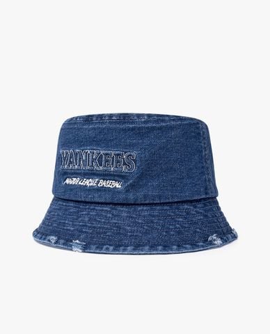  MLB - Unisex Denim Embossed Bucket Hat 