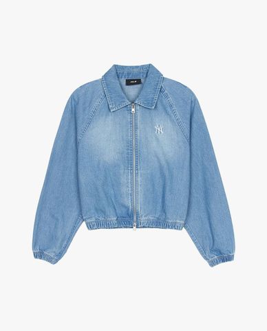  MLB - Women's Varsity Cropped Denim Jacket 