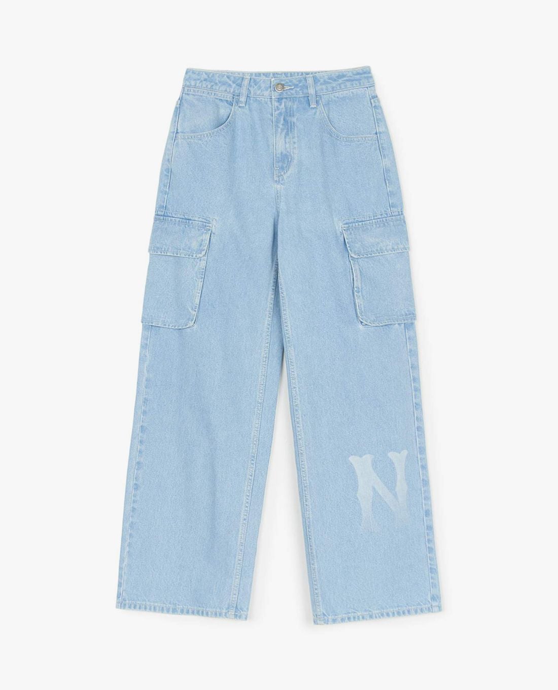 MLB - Women's Basic Gradation Coopers Logo Wide-Leg Jeans