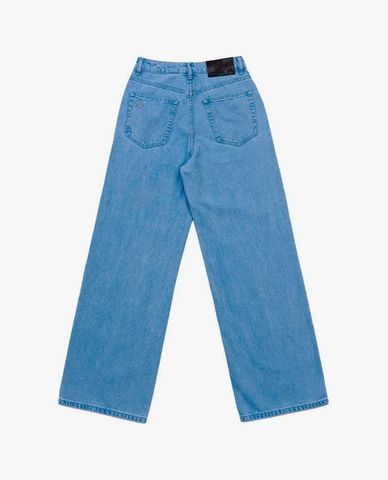  MLB - Women's Wide Leg Basic Mega Logo Jeans 