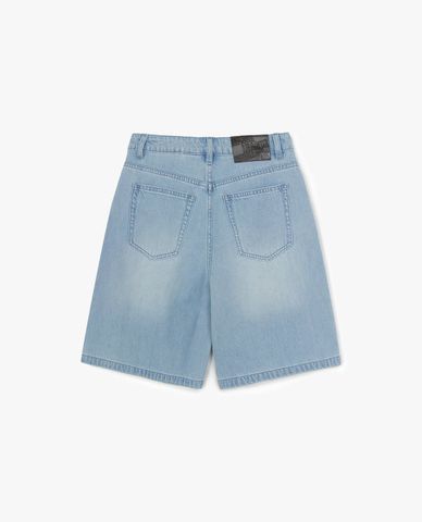  MLB - Women Basic Small Logo Denim Short 