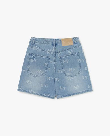  MLB - Classic Random Jacquard Monogram Women's Denim Shorts 
