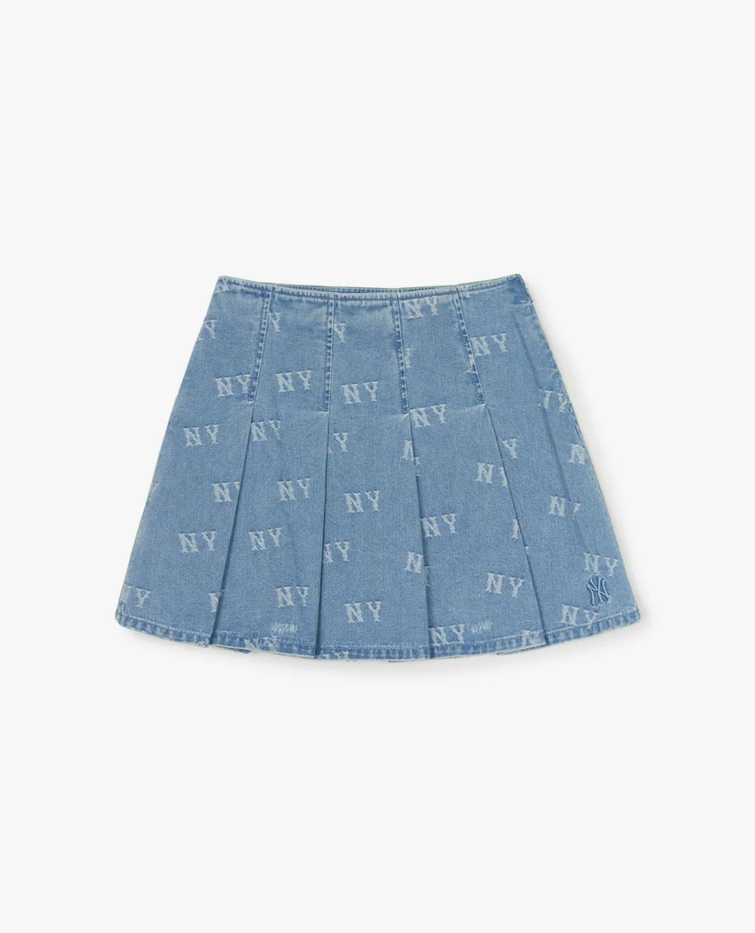 MLB - Women's Classic Random Jacquard Monogram Mini Denim Skirt