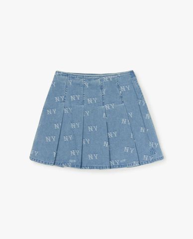  MLB - Women's Classic Random Jacquard Monogram Mini Denim Skirt 
