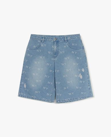  MLB - Men's Classic Jacquard Monogram Jeans Shorts 
