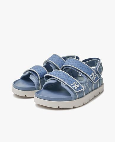  MLB - Unisex Low Heel Chunky Liner Monogram Sandals 