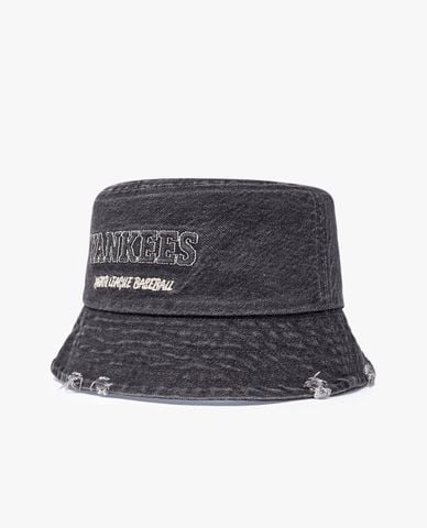  MLB - Unisex Denim Embossed Bucket Hat 