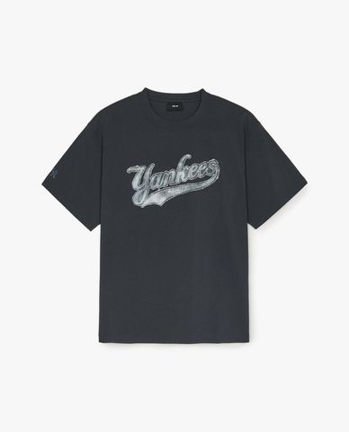  MLB - Unisex Denim Like Big Lux Overfit Round-Neck T-Shirt 