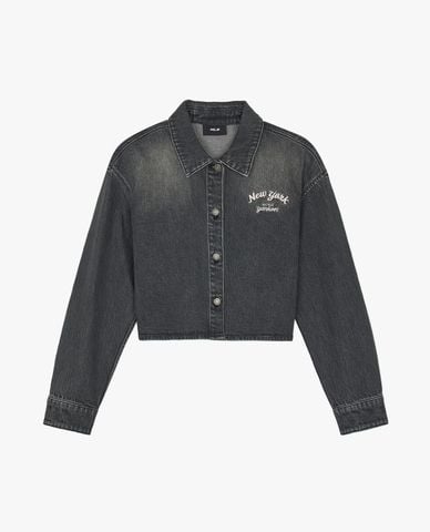  MLB - Women's Varsity Culsive Crop Denim Shirt 