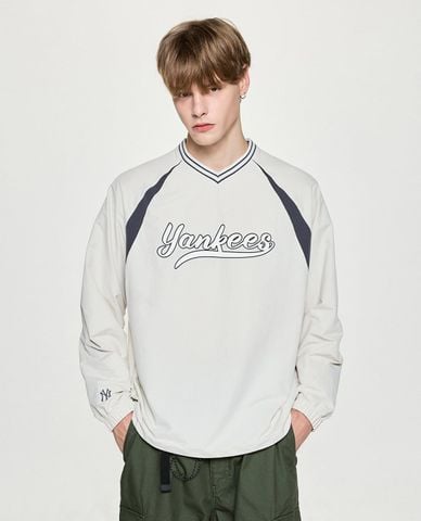  MLB - Unisex V Neck Long Sleeve Sweatshirt Varsity Sportive 