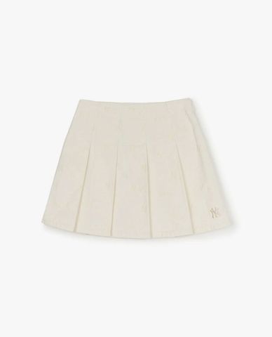  MLB - Women's Classic Random Jacquard Monogram Mini Denim Skirt 