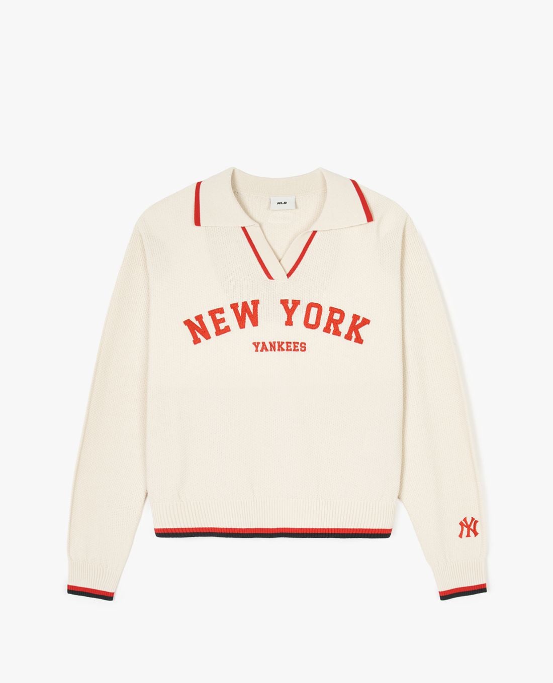 MLB - Women’s Long-Sleeve Sweater Varsity Slit Collar