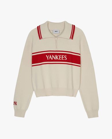  MLB – Women’s Long Sleeve Collared Sweater Varsity Sportive 