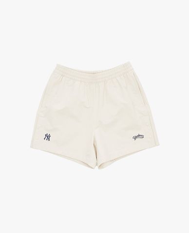  MLB - Women's Wide Leg Shorts With Elastic Waistband Varsity Sportive 