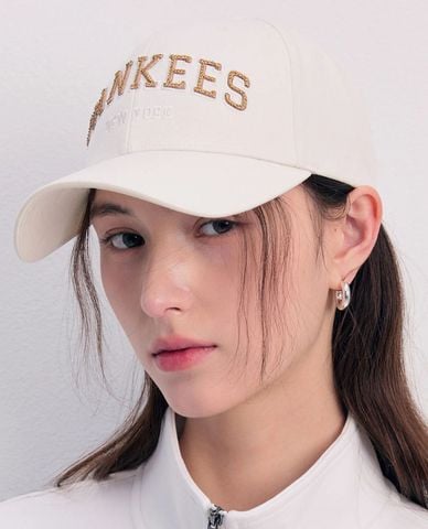  MLB - Unisex Varsity Bling Bling Lettering Baseball Cap Structure 