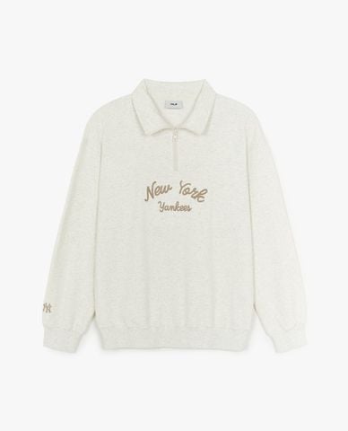  MLB - Unisex Round Neck Long Sleeve Basic Lettering Sweatshirt 