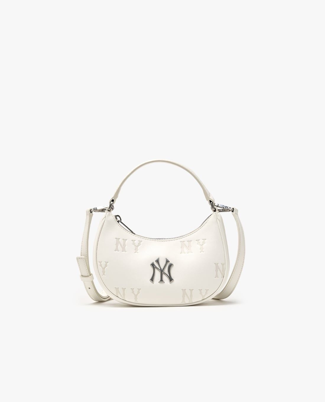 MLB - Women Classic Monogram Mini Half Moon Crossbody Bag