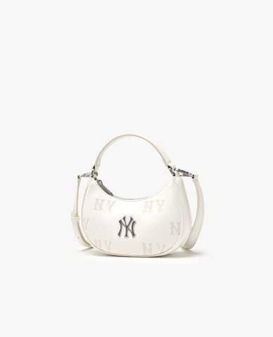  MLB - Women Classic Monogram Mini Half Moon Crossbody Bag 