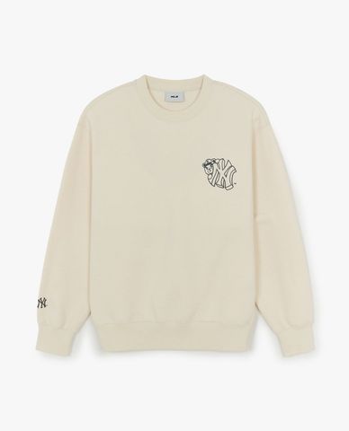  MLB - Unisex Round Neck Long Sleeve Sweatshirt Street Mega Bear 