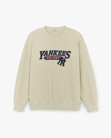  MLB - Women's Vintage Letter Graphic Varsity Long Sleeve Sweatshirt 