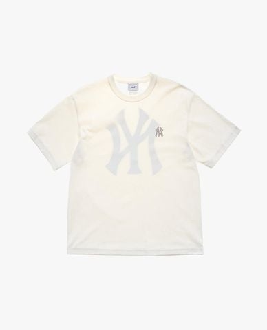  MLB - អាវយឺត Unisex Big Logo Leopard Crew Neck 