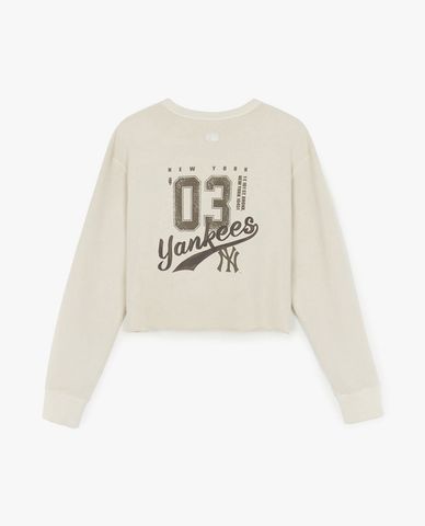  MLB - Women's Varsity Vintage Crew Neck Long Sleeve Sweatshirt 
