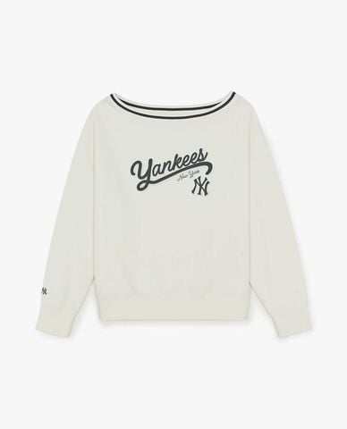 MLB - Women Varsity Sportive Crewneck Long Sleeve Sweatshirt 
