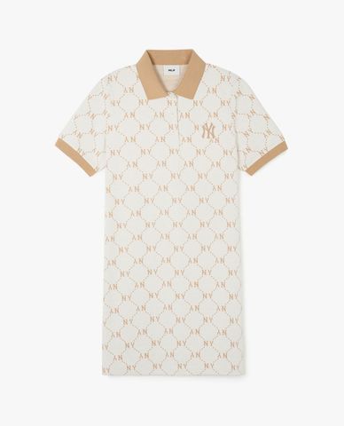  MLB - Women's Diamond Monogram Jacquard Piqué Mini Polo Dress 