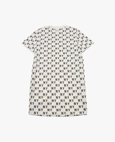  MLB - Women's Crew Neck Short Sleeve Classic Monogram Mini Dress 