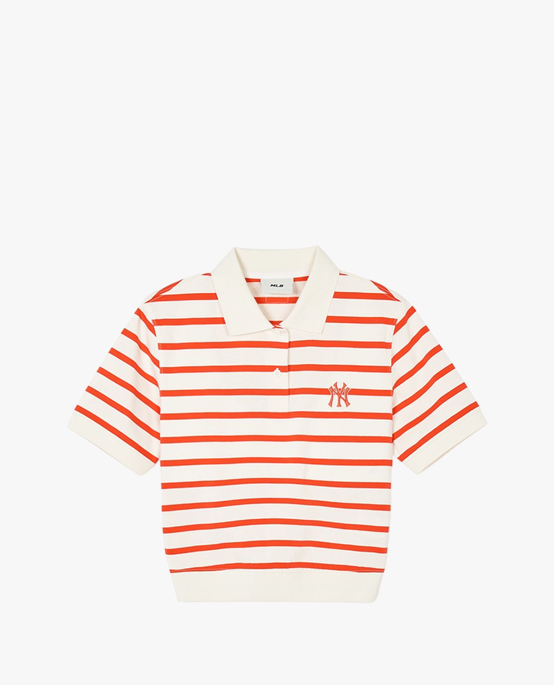 MLB - New York Yankees Women's Short-Sleeve Striped Polo Shirt