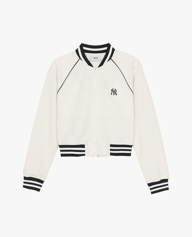  MLB - Women's Varsity Crop Top Bomber Jacket 