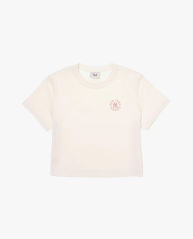  MLB – Women’s Short Sleeve Crew Neck Crop Top Basic Small Logo 