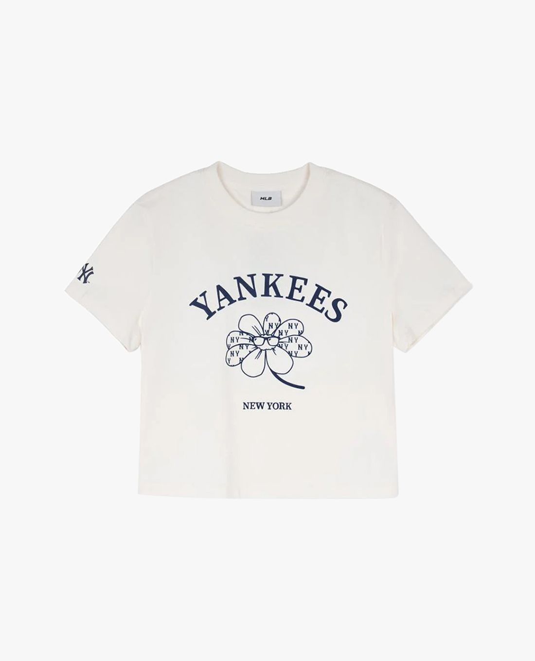 MLB – Women's Floral Print Cropped T-Shirt New York Yankees