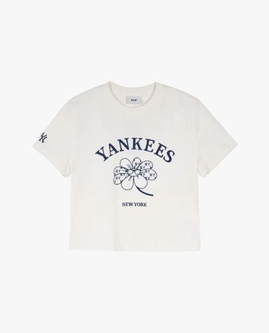  MLB – Women's Floral Print Cropped T-Shirt New York Yankees 
