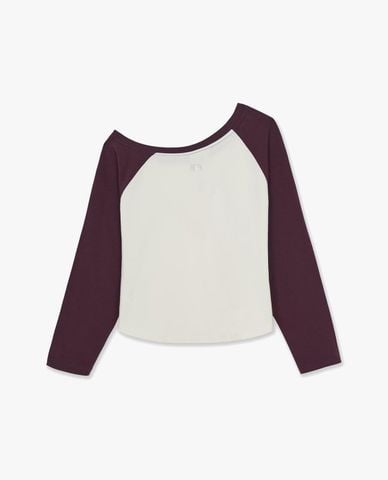  MLB - Women Printed Long Sleeve Off Shoulder Top 