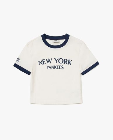  MLB - Women's Varsity Short-Sleeve Crewneck Cropped T-Shirt 