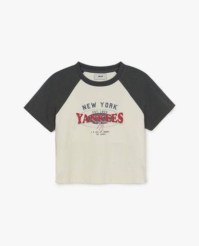  MLB - Women's Classic Varsity Short-Sleeve Crewneck Croptop 