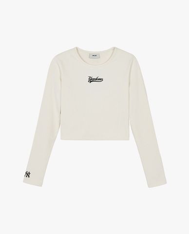  MLB - Women's Long Sleeve Croptop Varsity 