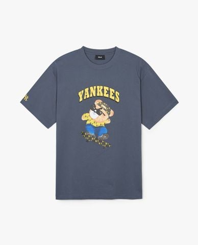  MLB - Unisex Round Neck Short Sleeve T-Shirt Megabear Overfit 