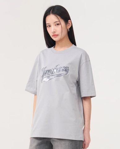  MLB - Unisex Denim Like Big Lux Overfit Round-Neck T-Shirt 