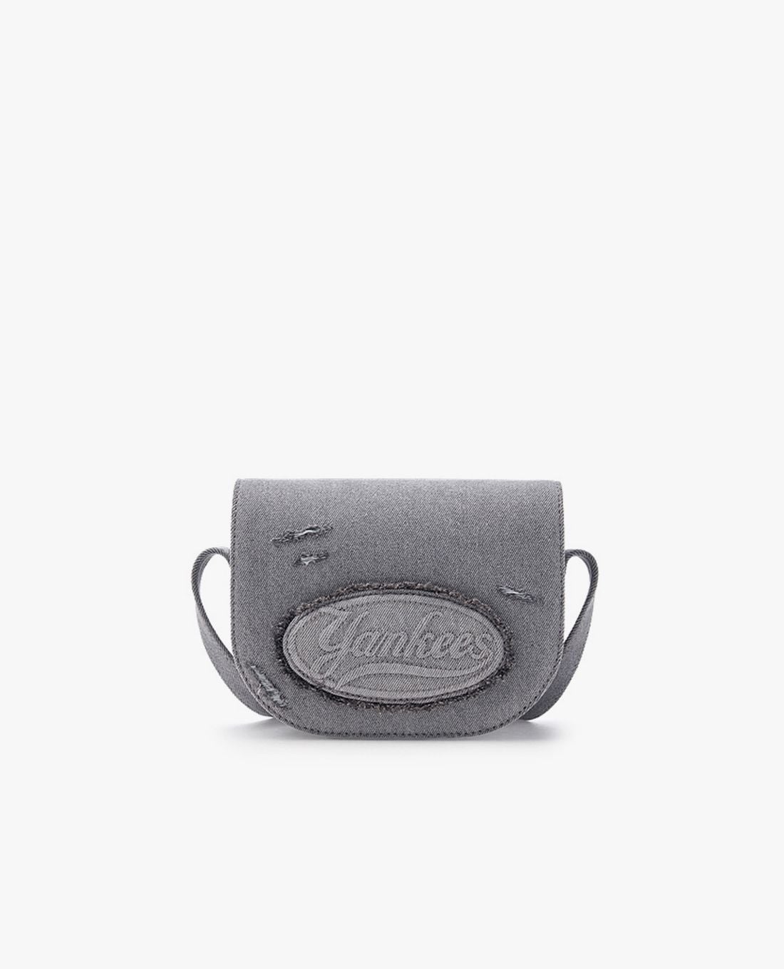 MLB - Women's Cursive Vintage Denim Rectangular Crossbody Bag